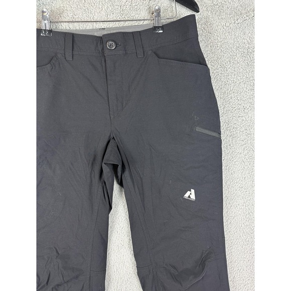 Eddie Bauer First Ascent Pants Men 34x32 Black Nylon Hiking Outdoor Lightweight